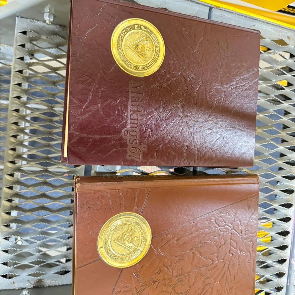 Brown Yearbook with Gold Emblem